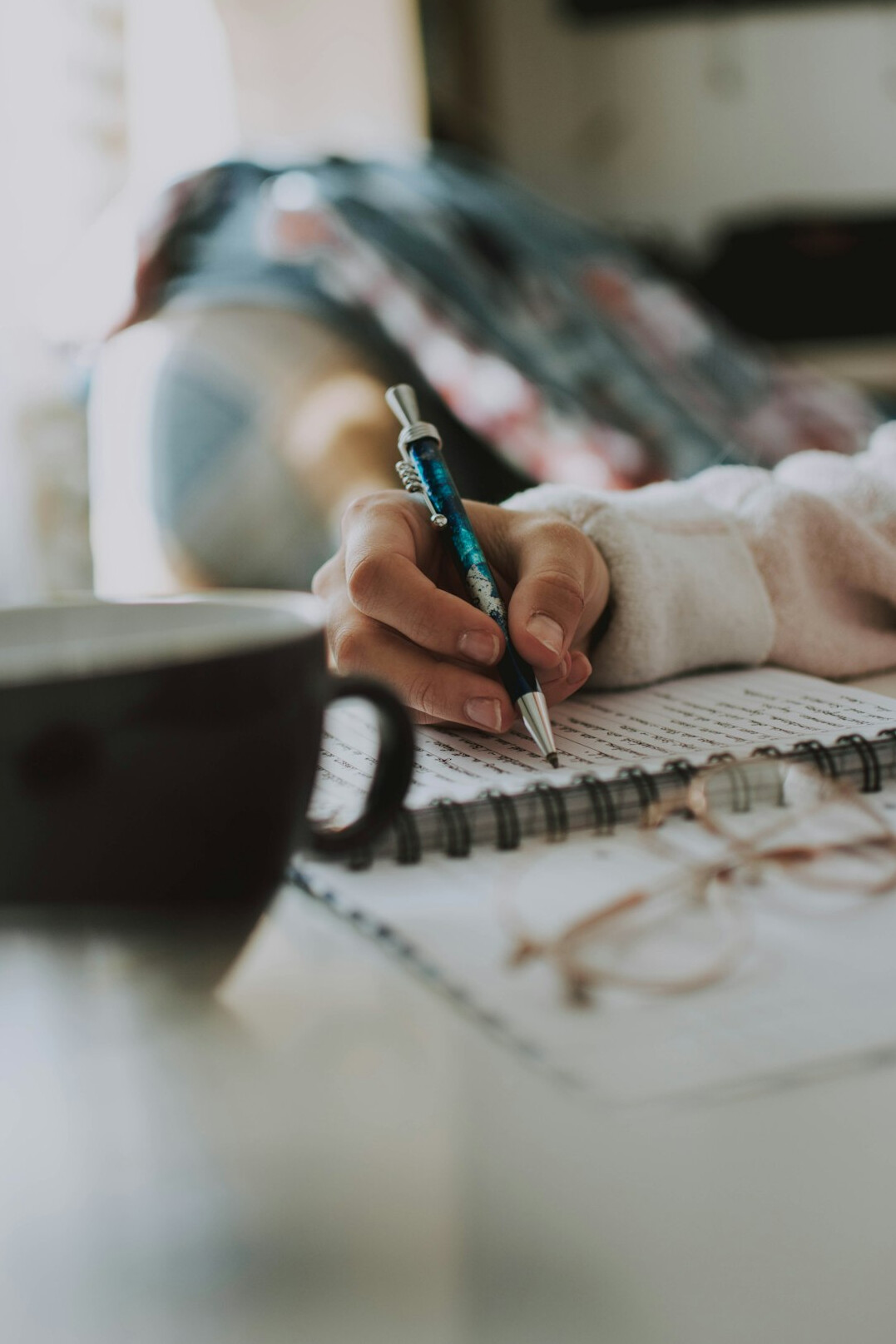 person journaling