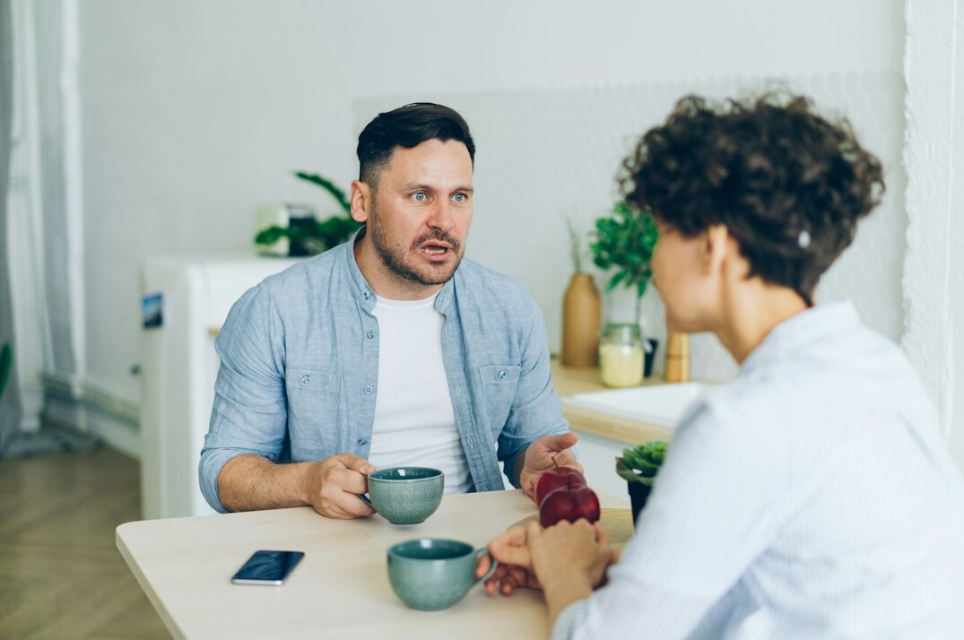 couple having deep conversation